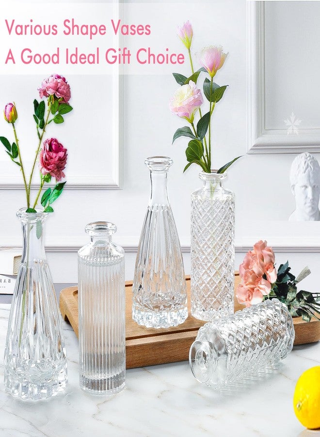 INFTYLE Glass Bud Vase Set of 12,Small Mini Clear Bud Vases in Bulk,Vintage Bud Vase,Glass Bottles Vase for Home Decor, Wedding Centerpieces Table Decor,Floral Arrangements,Dinning - Image 3